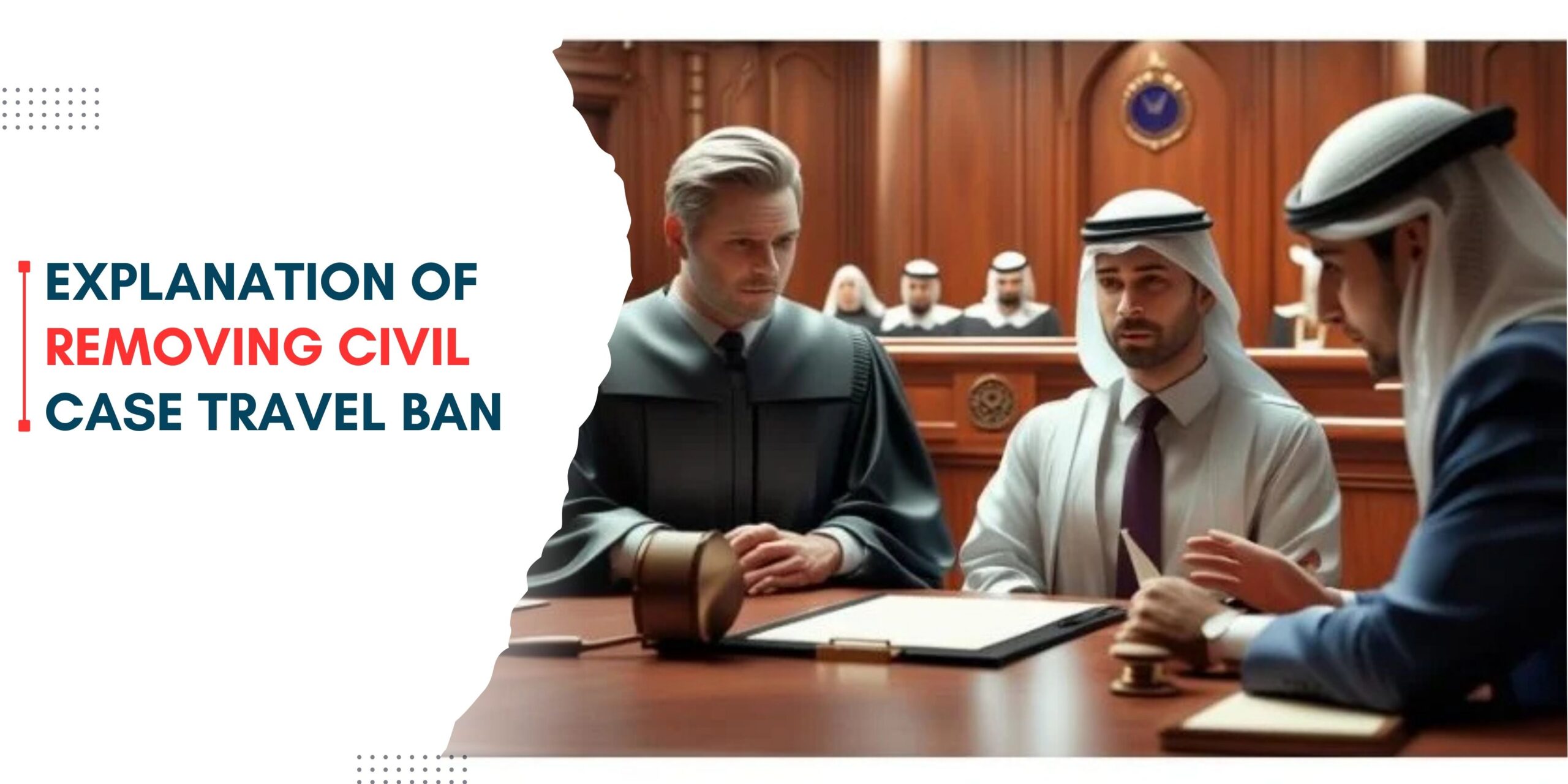 Explanation of the process for removing a civil case travel ban in the UAE