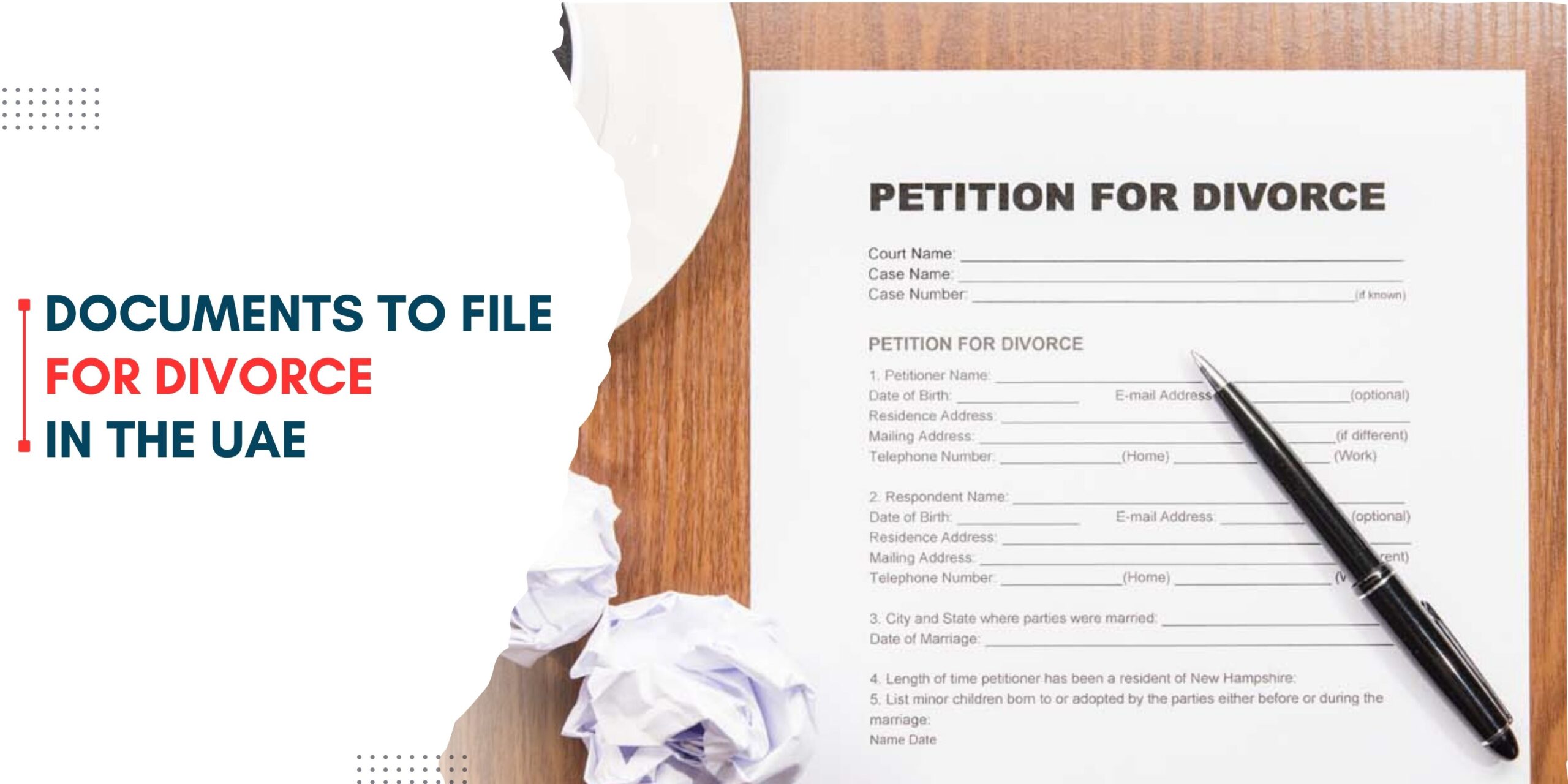 Documents required to file for divorce in the UAE court procedure